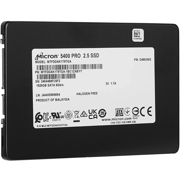Купить SSD диск Micron 5400 PRO 1.92TB 2.5" SATA (MTFDDAK1T9TGA-1BC1ZABYY) - фото 2