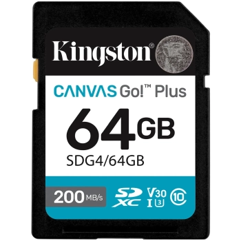 Купити Карта пам’яті Kingston 64GB SDXC Canvas Go Plus Gen4 200MB (SDG4/64GB) - фото 1