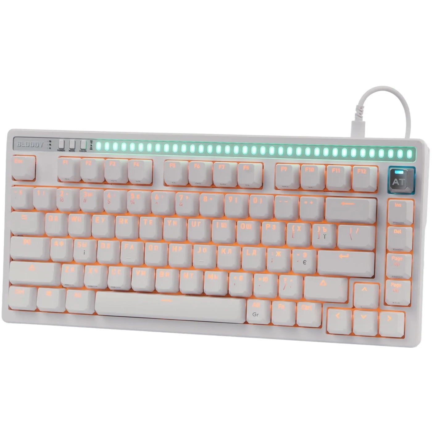 Купити Клавіатура A4Tech Bloody AT75 White - фото 2