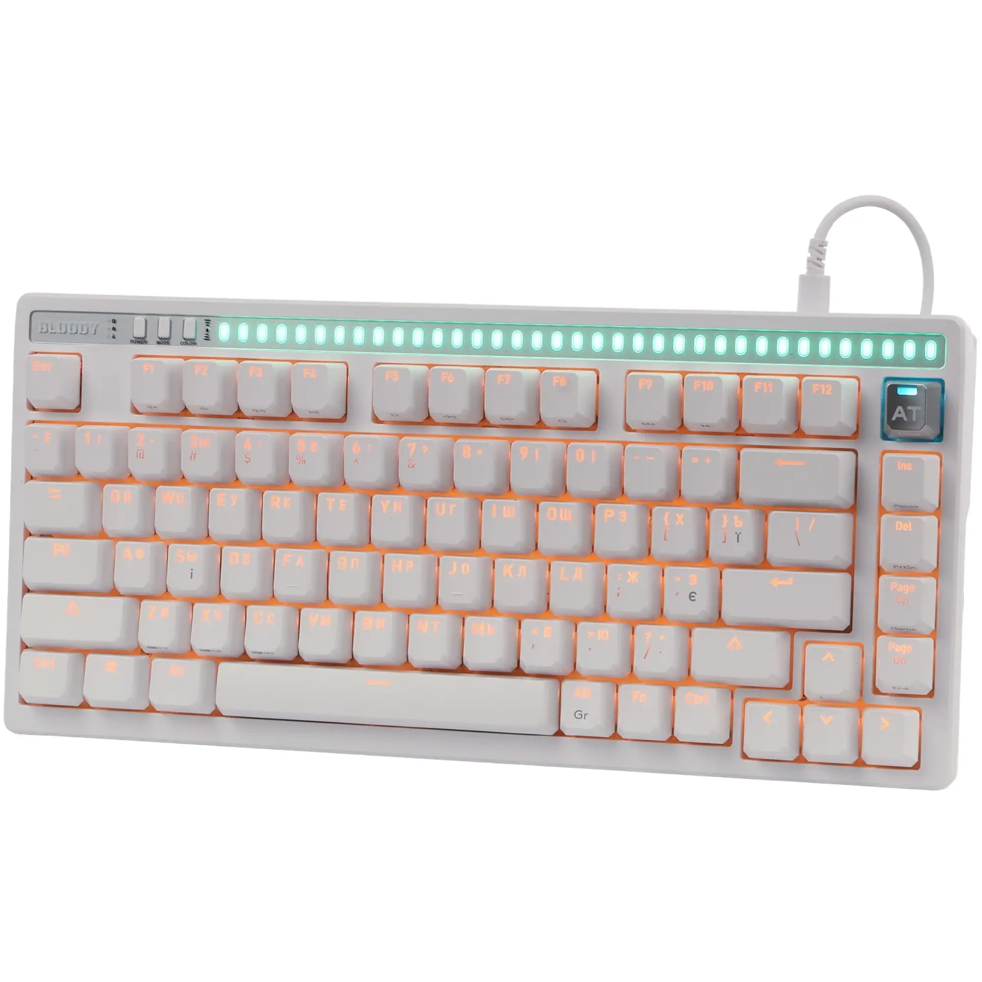 Купити Клавіатура A4Tech Bloody AT75 White - фото 2