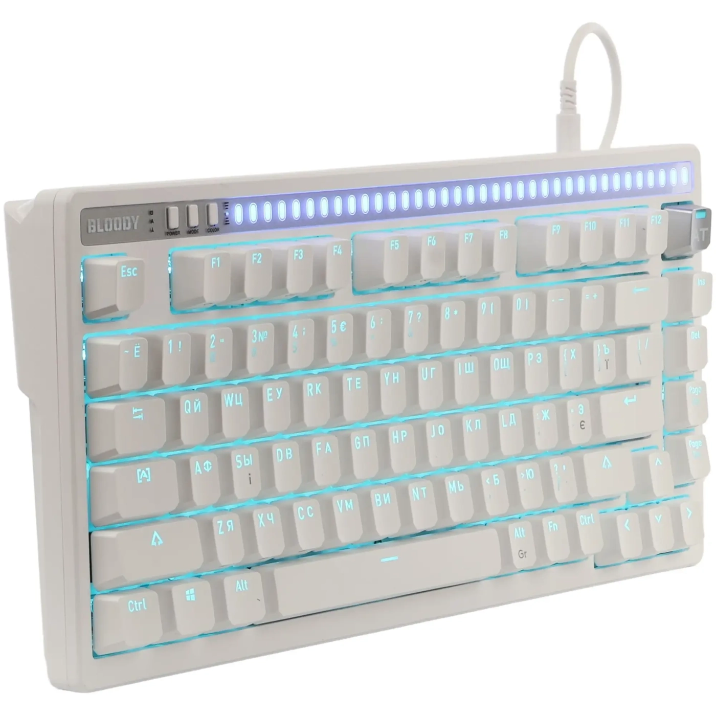 Купити Клавіатура A4Tech Bloody AT75 White - фото 3