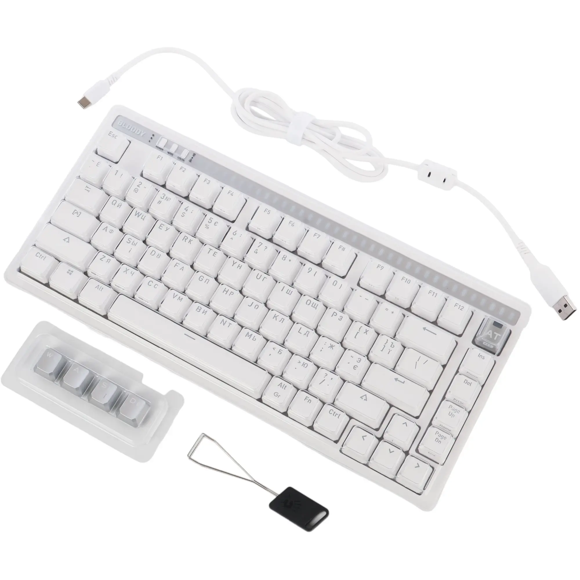 Купити Клавіатура A4Tech Bloody AT75 White - фото 8