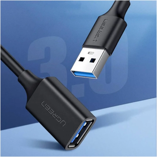 Купить Кабель UGREEN US129 USB 3.0 Extension Male Cable 0.5m Black (30125) - фото 2