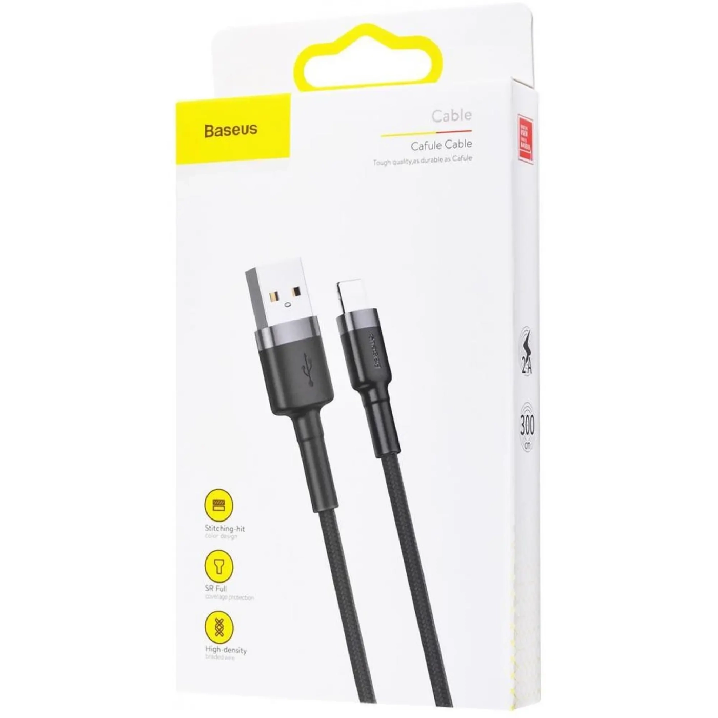 Купити Кабель Baseus Cafule Lightning Cable 2A 3m Gray/Black (CALKLF-RG1) - фото 3