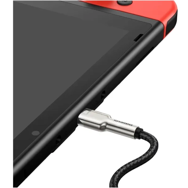 Купить Кабель Baseus Cafule Metal Type-C to Type-C 100W 1m Black (CATJK-C01) - фото 5