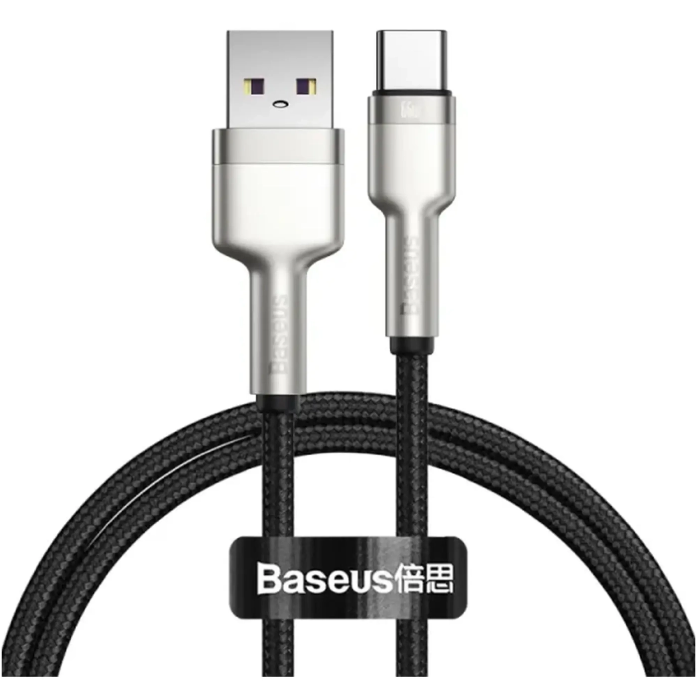 Купити Кабель Baseus Cafule Metal USB - USB-C 66W 1m Black (CAKF000101) - фото 1