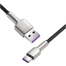 Купити Кабель Baseus Cafule Metal USB - USB-C 66W 1m Black (CAKF000101) - фото 3