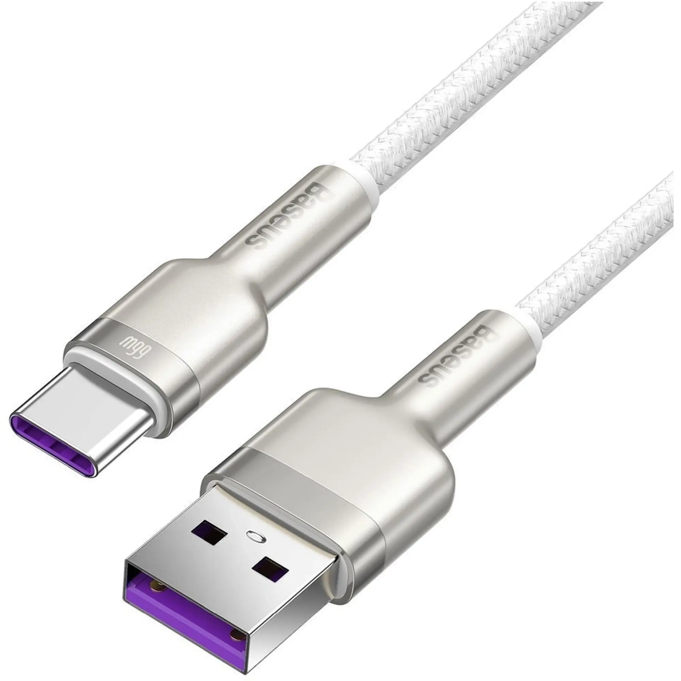 Купити Кабель Baseus Cafule Metal USB - USB-C 66W 1m White (CAKF000102) - фото 3