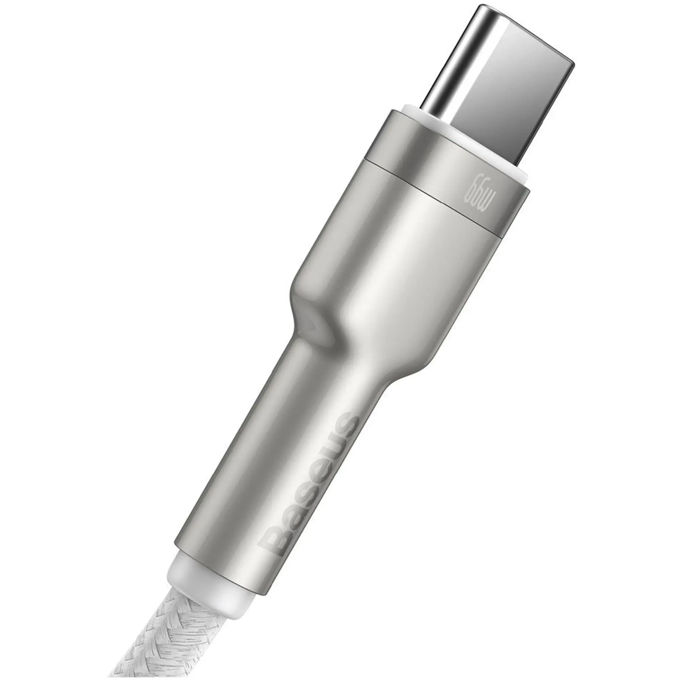 Купити Кабель Baseus Cafule Metal USB - USB-C 66W 1m White (CAKF000102) - фото 4