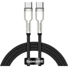 Купить Кабель Baseus Cafule Metal USB-C - USB-C 100W 2m Black (CATJK-D01) - фото 1