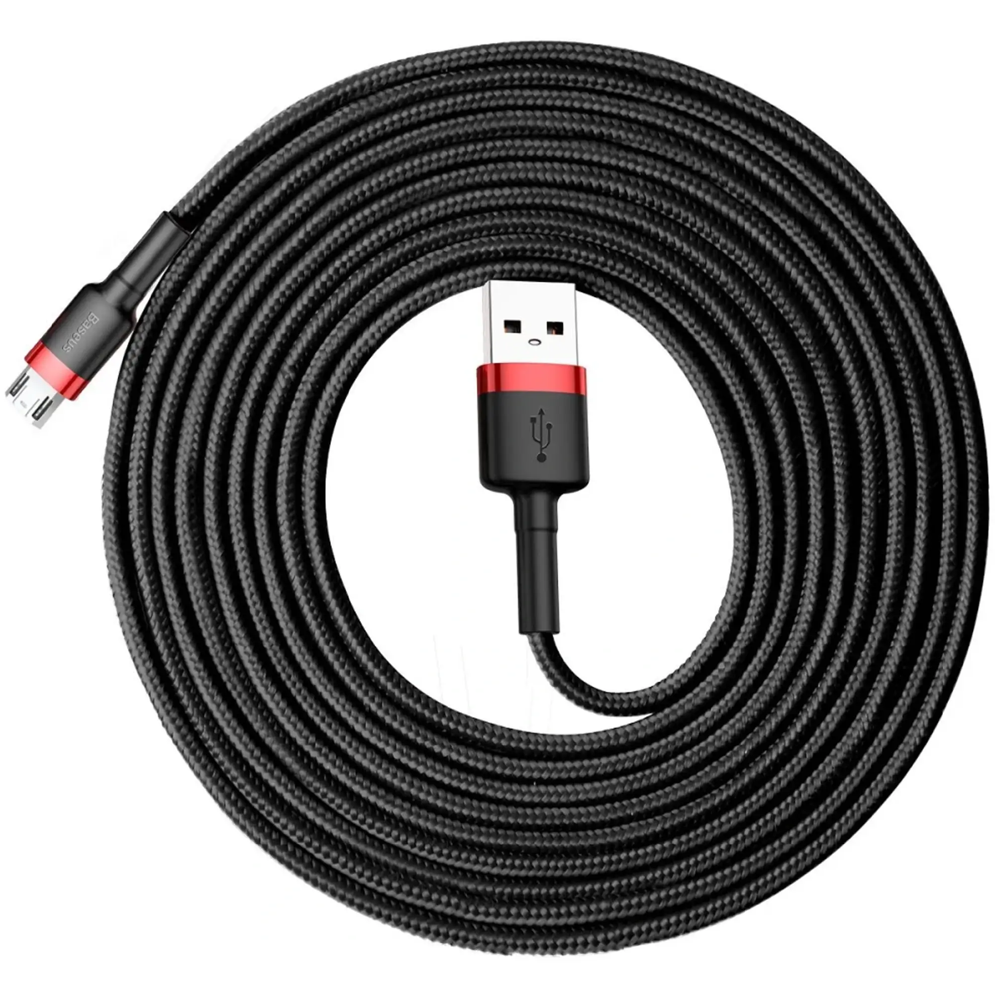 Купити Кабель Baseus Cafule USB - MicroUSB 3m Red-Black (CAMKLF-H91) - фото 5