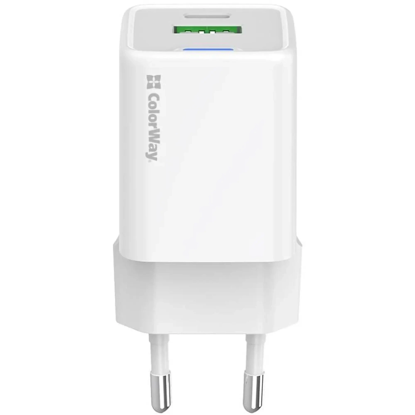 Купити Мережевий зарядний пристрій ColorWay GaN Mini 20W PD Port PPS USB White (CW-CHS062PD-WT) - фото 2