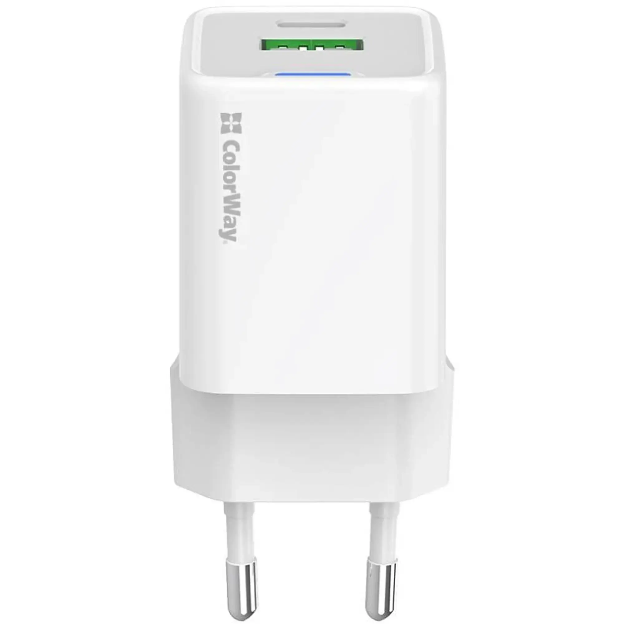 Купити Мережевий зарядний пристрій ColorWay GaN Mini 20W PD Port PPS USB White (CW-CHS062PD-WT) - фото 2