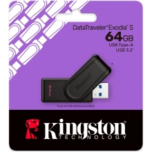 Купити Флеш-накопичувач Kingston 64GB DataTraveler Exodia S USB 3.2 Black (DTXS/64GB) - фото 3