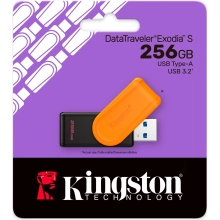 Купить Флеш-накопитель 256GB  Kingston DataTraveler Exodia S USB 3.2 Black/Orange (DTXS/256GB) - фото 3