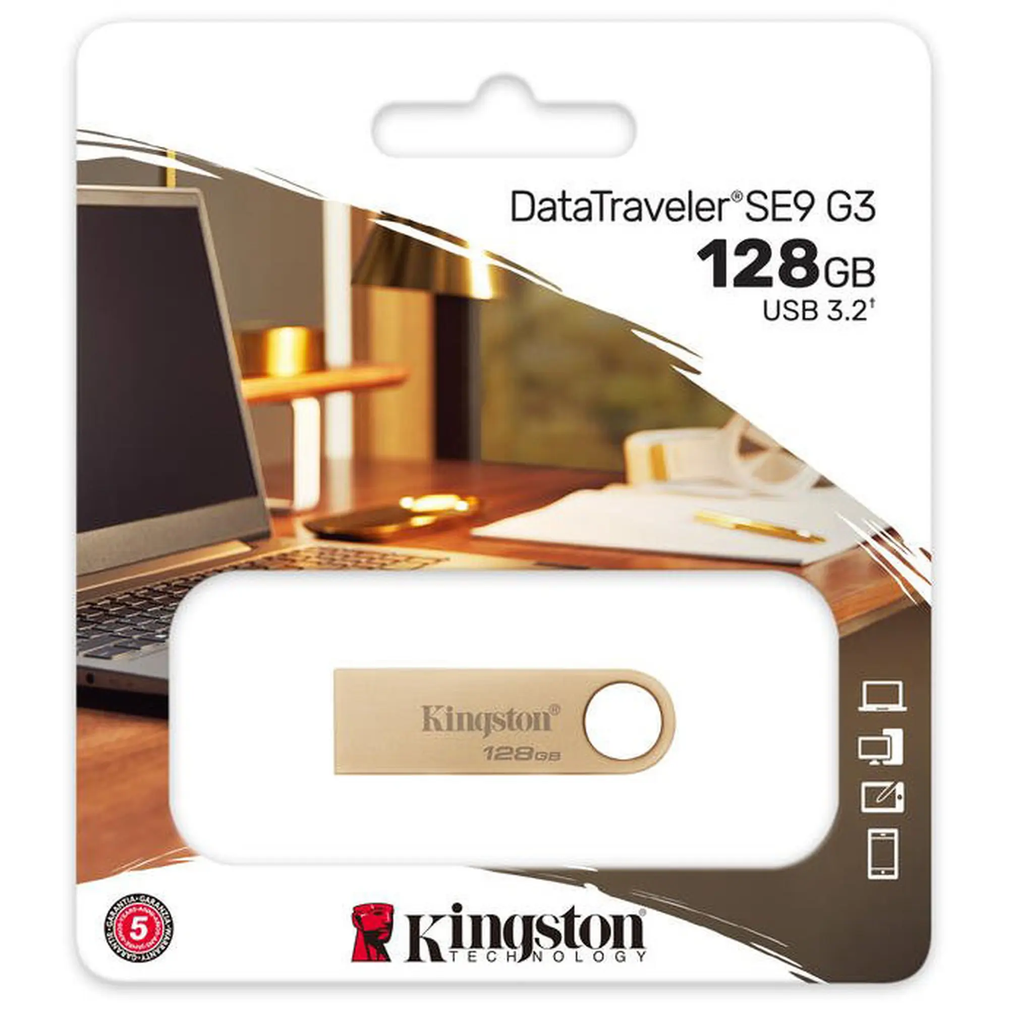 Купить Флеш накопитель 128GB USB Kingston DataTraveler SE9 G3 (DTSE9G3/128GB) - фото 3
