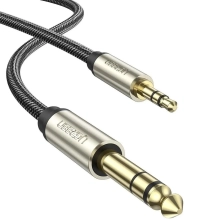 Купити Кабель UGREEN AV128 6.35mm Male to 6.35mm Male Cable 2m Gray (10638) - фото 1