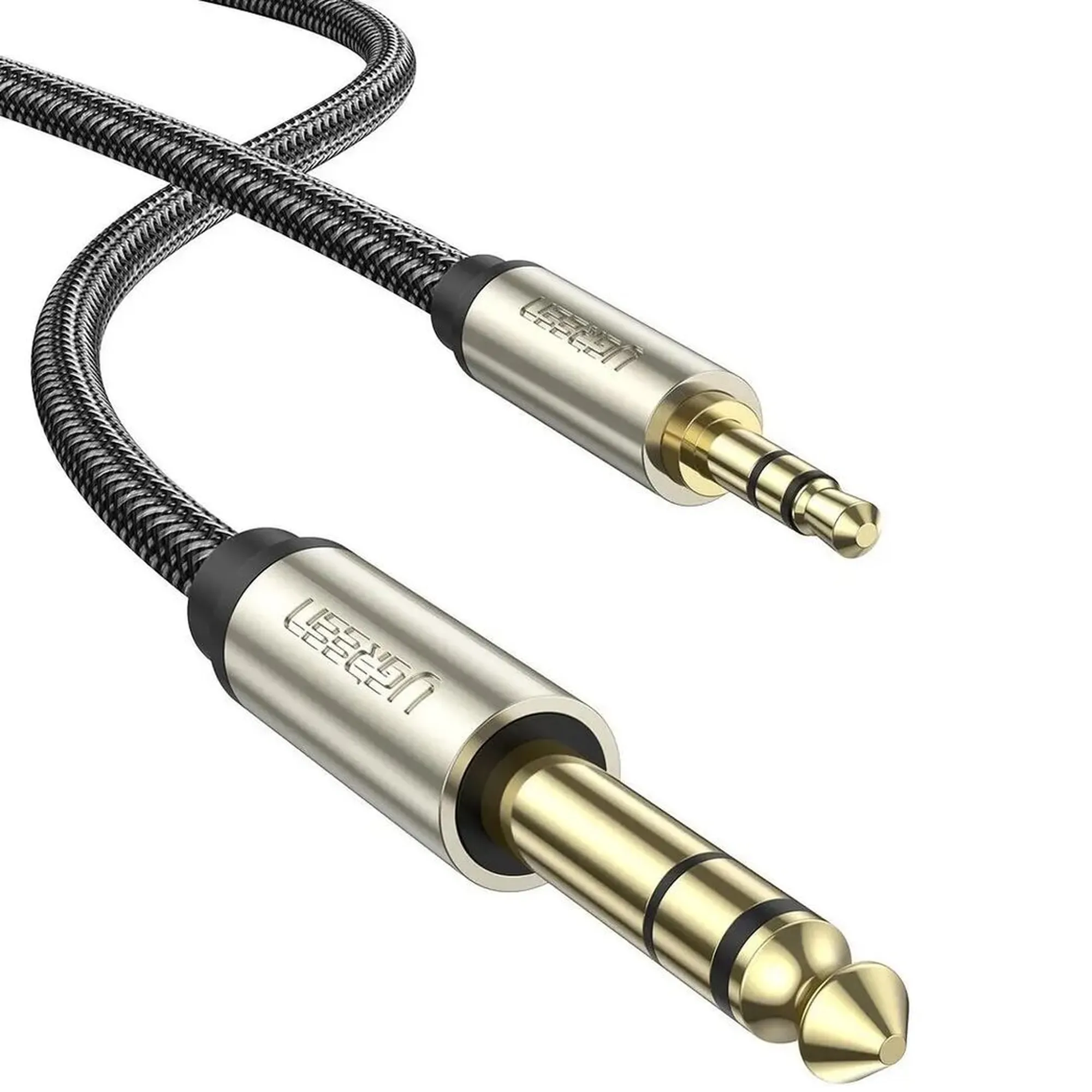 Купити Кабель UGREEN AV128 6.35mm Male to 6.35mm Male Cable 2m Gray (10638) - фото 1