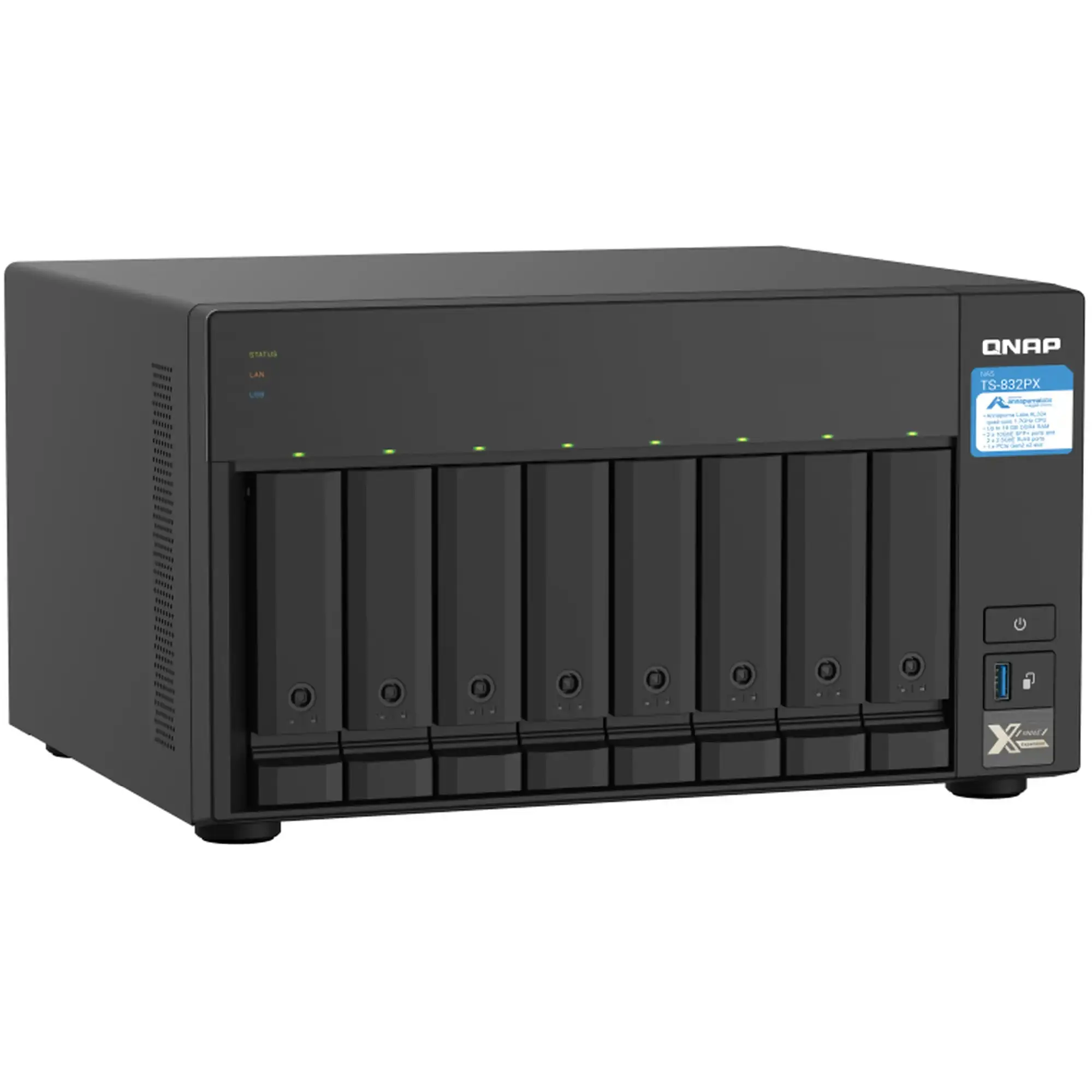 Купити Мережеве сховище NAS QNAP TS-832PX-4G - фото 3