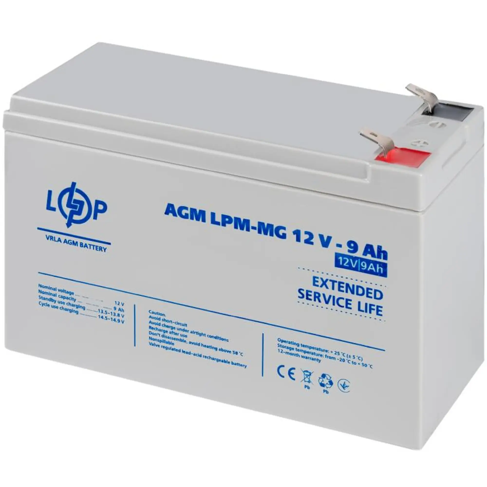 Купить Аккумуляторная батарея к ИБП (UPS) LogicPower LPМ-MG12-9АН (6555) - фото 4