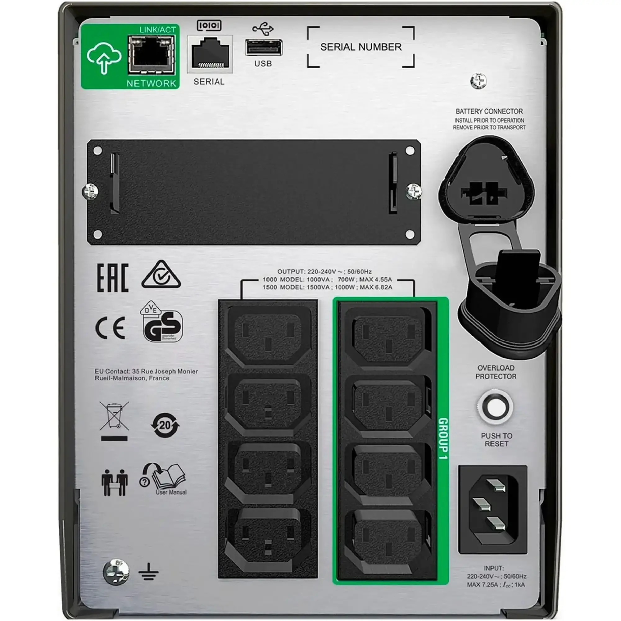 Купить ИБП (UPS) APC Smart-UPS 1500VA LCD SmartConnect (SMT1500IC) - фото 2