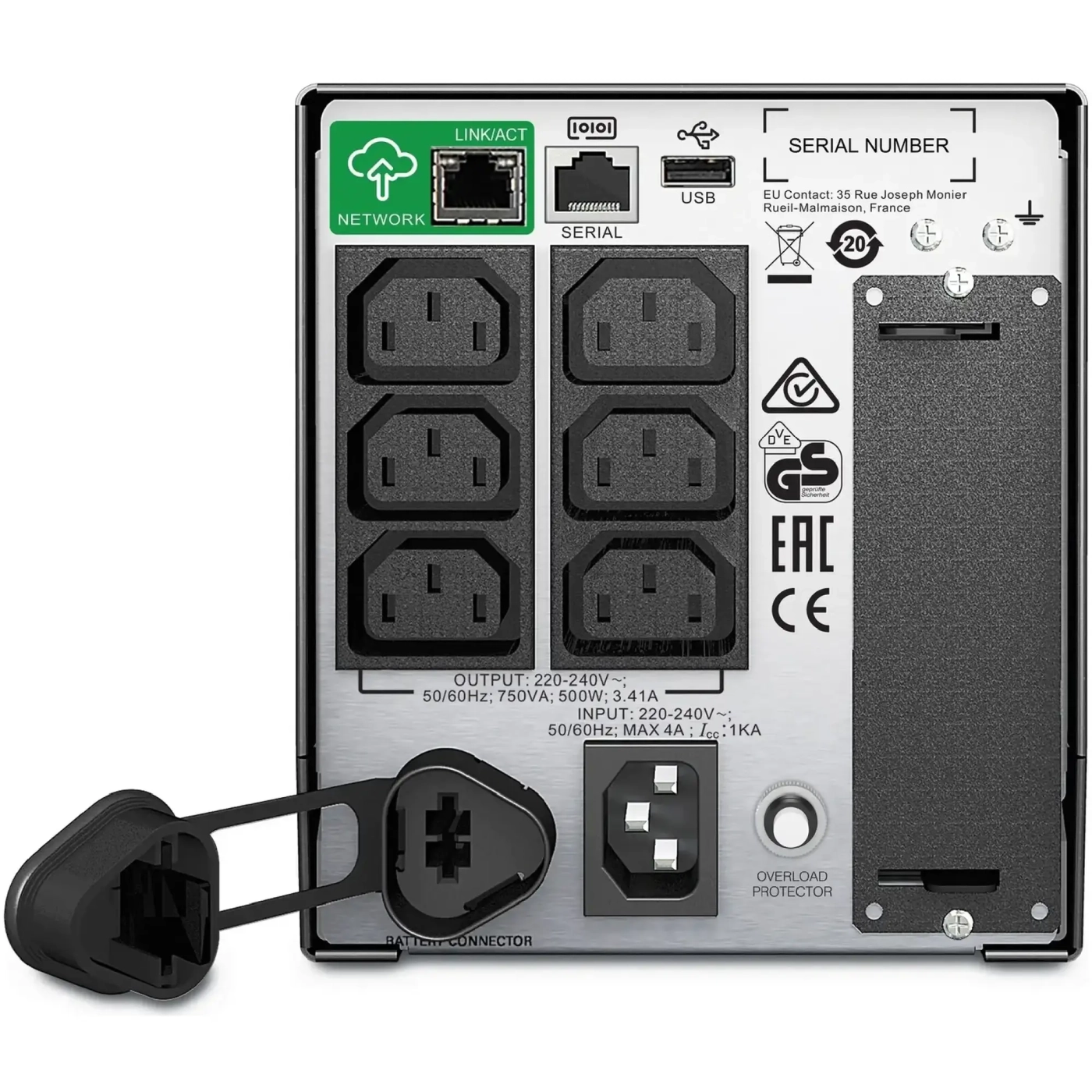 Купить ИБП (UPS) APC Smart-UPS 750VA LCD SmartConnect (SMT750IC) - фото 2