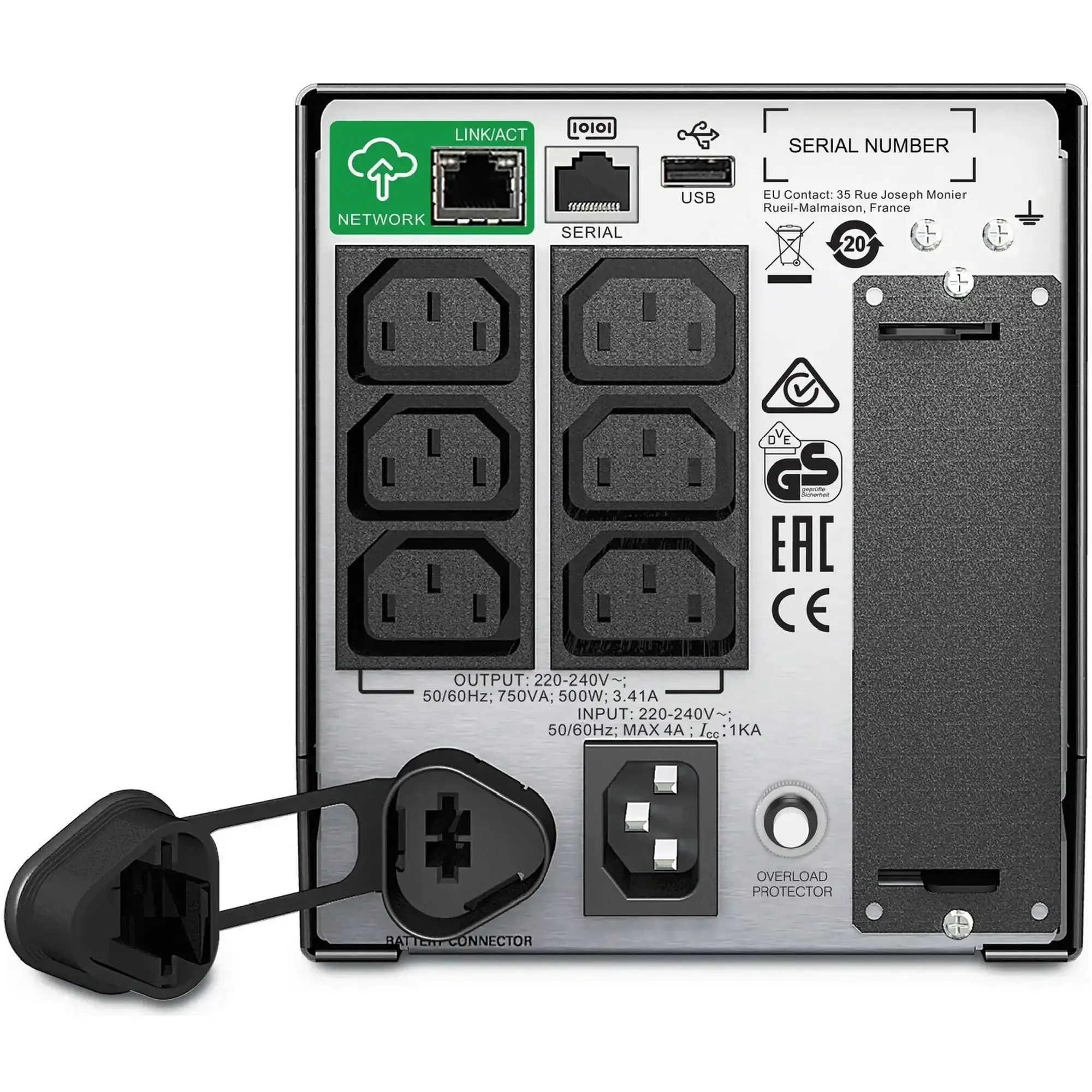 Купить ИБП (UPS) APC Smart-UPS 750VA LCD SmartConnect (SMT750IC) - фото 2