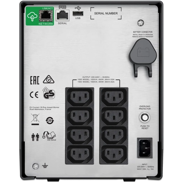 Купить ИБП (UPS) APC Smart-UPS C 1000VA LCD with SmartConnect (SMC1000IC) - фото 3