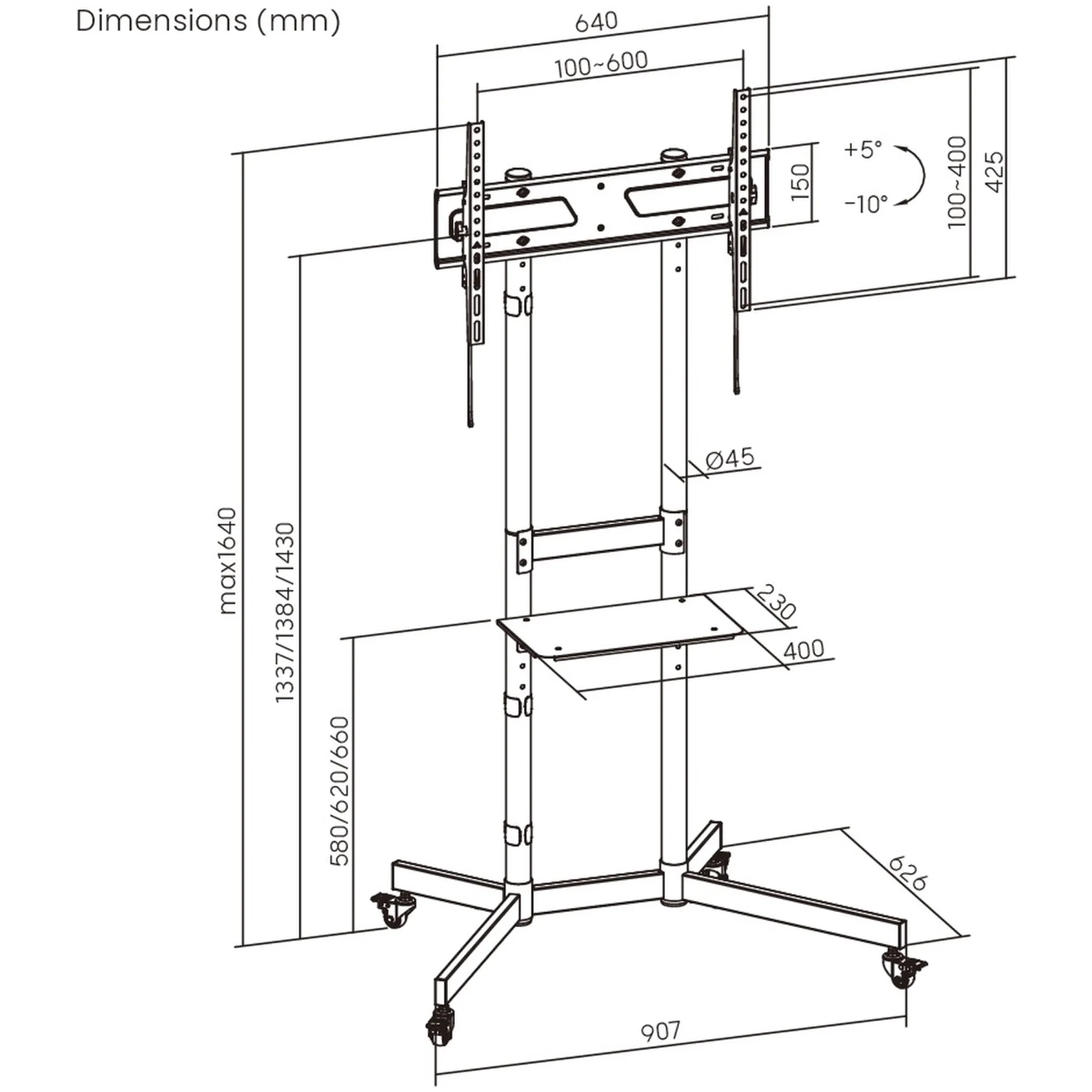 Купить Стойка для телевизора ITech T1043TE 37-70" - фото 2