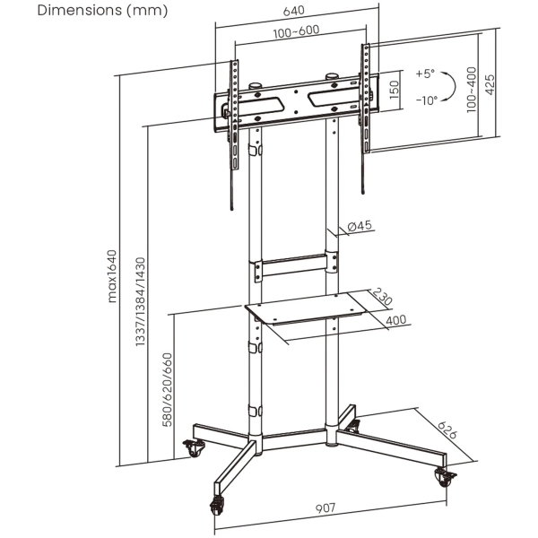 Купить Стойка для телевизора ITech T1043TE 37-70" - фото 2