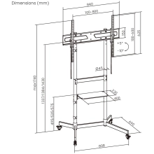 Купить Стойка для телевизора ITech T1044TE 55-100" - фото 2