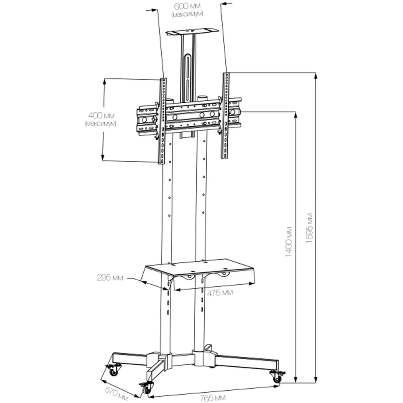 Купить Стойка для телевизора Vinga TFS-W0564B1 32-75" - фото 12