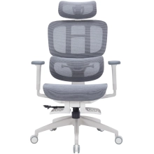 Купити Крісло офісне OfficePro Skyline Footrest OC750-W-DG-DG White/Dark Gray - фото 1