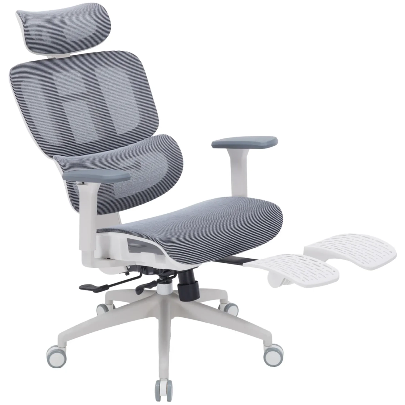 Купити Крісло офісне OfficePro Skyline Footrest OC750-W-DG-DG White/Dark Gray - фото 3