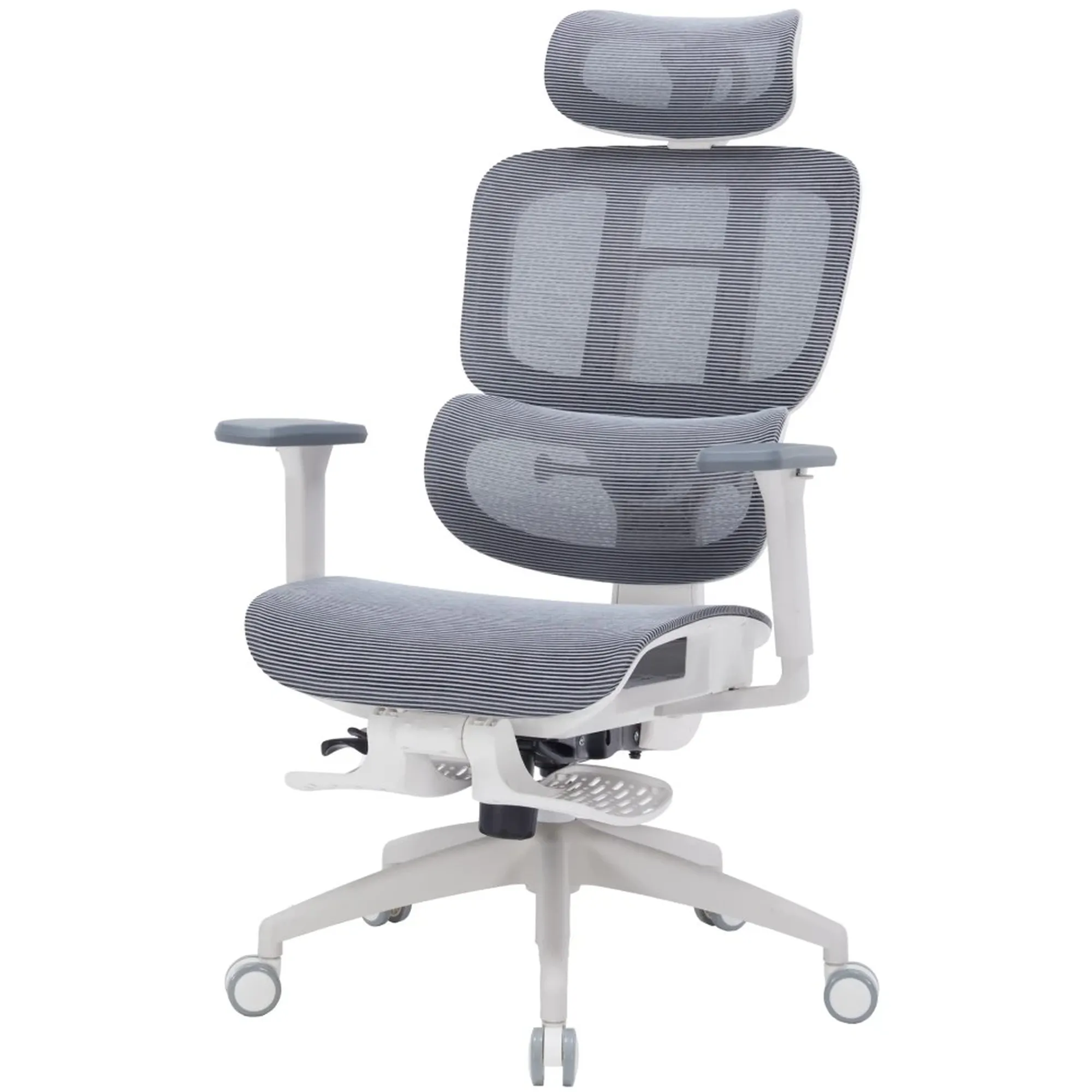 Купити Крісло офісне OfficePro Skyline Footrest OC750-W-DG-DG White/Dark Gray - фото 4