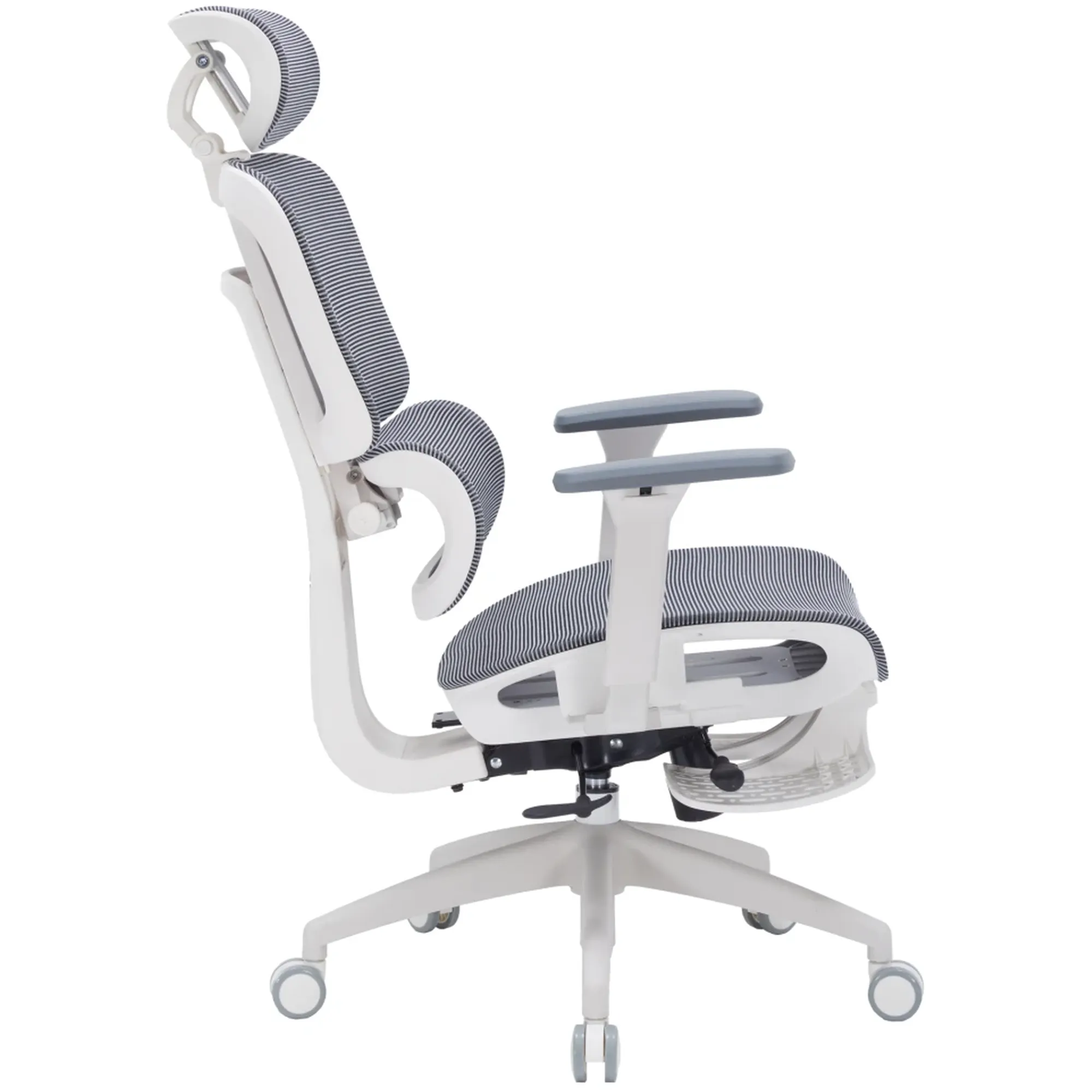 Купити Крісло офісне OfficePro Skyline Footrest OC750-W-DG-DG White/Dark Gray - фото 6