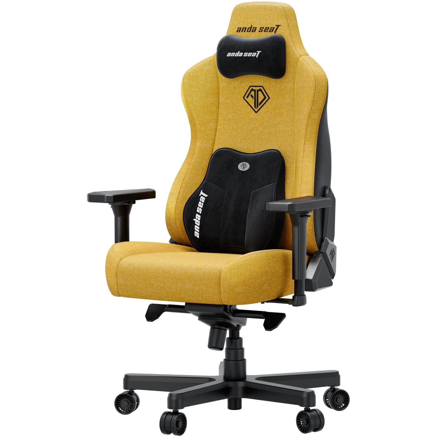 Купити Крісло для геймерів Anda Seat Kaiser 3E XL Bright Yellow Fabric (AD23YC-XL-09-Y-CF-Y01) - фото 3