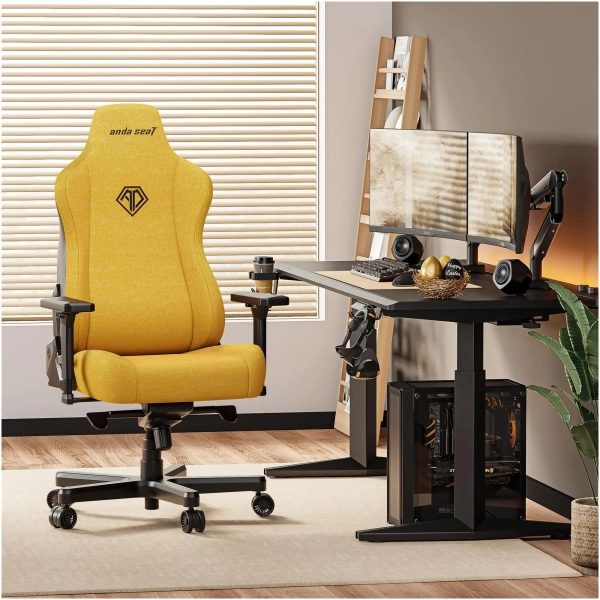 Купити Крісло для геймерів Anda Seat Kaiser 3E XL Bright Yellow Fabric (AD23YC-XL-09-Y-CF-Y01) - фото 9