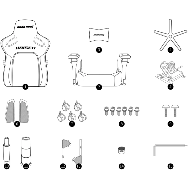 Купить Кресло для геймеров Anda Seat Kaiser 4 V2 XL White PVC (AD12YDDC-XLL-20-W-PV/C-03) - фото 10