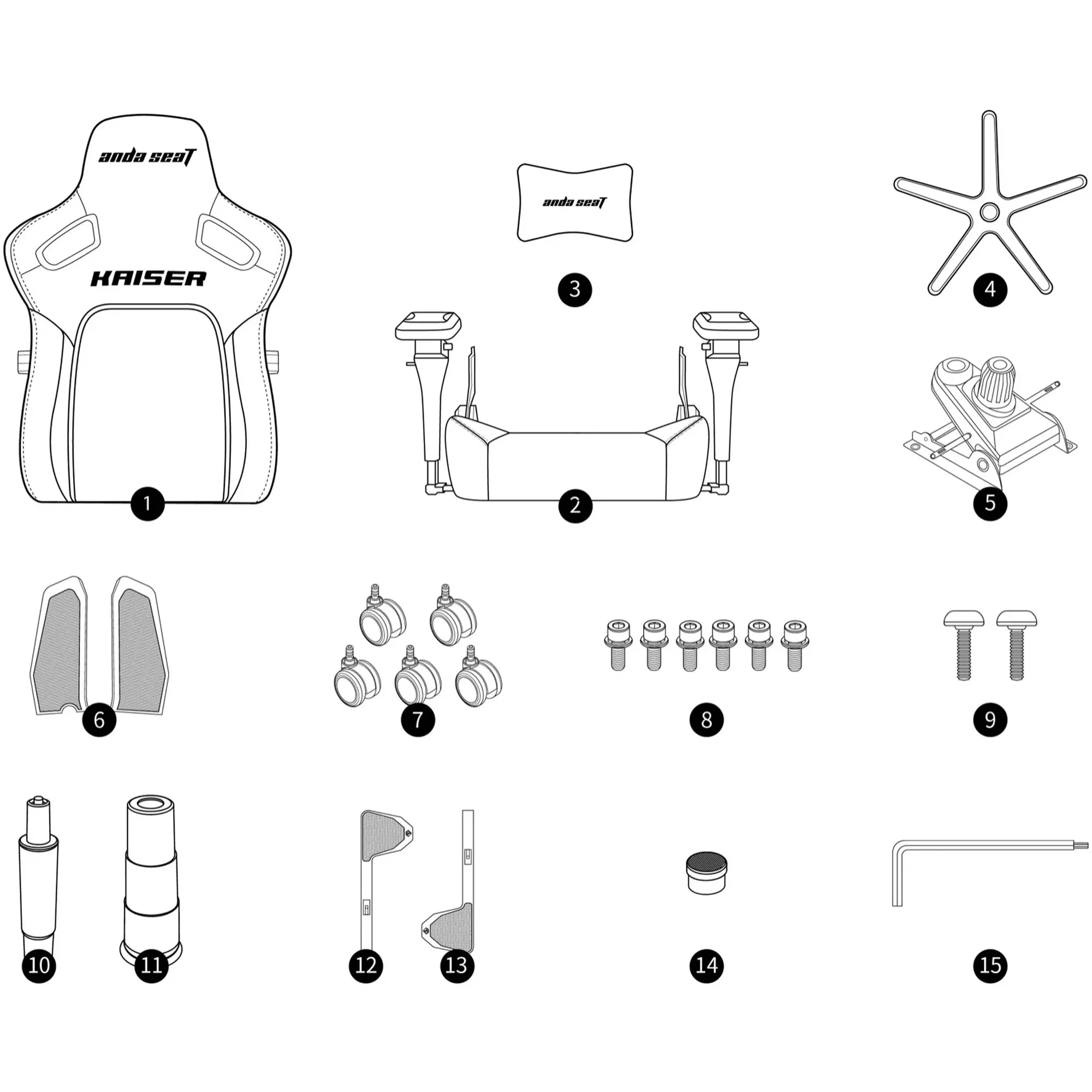 Купить Кресло для геймеров Anda Seat Kaiser 4 V2 XL White PVC (AD12YDDC-XLL-20-W-PV/C-03) - фото 10