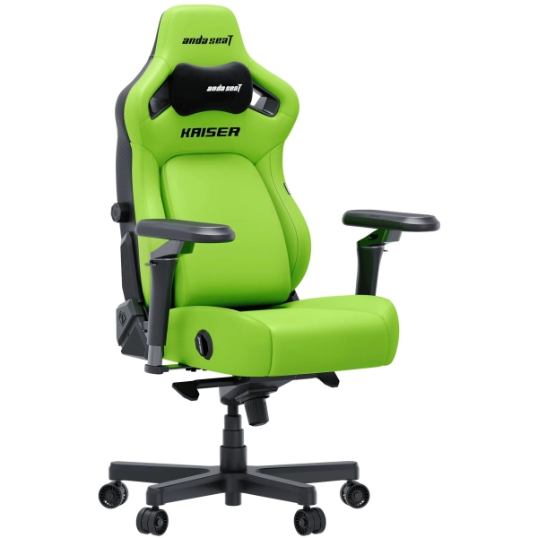 Купить Кресло для геймеров Anda Seat Kaiser 4 V2 XL Cyber Green PVC (AD12YDDC-XLL-20-C-PV/C-03) - фото 3