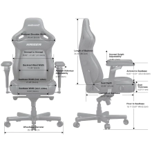 Купить Кресло для геймеров Anda Seat Kaiser 4 V2 XL Orange PVC (AD12YDDC-XLL-20-O-PV/C-03) - фото 11