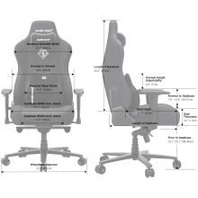 Купити Крісло для геймерів Anda Seat Novis Plus XL Grey Fabric (AD23YC-XL-01-G-F-G04) - фото 9
