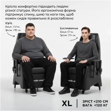 Купити Крісло для геймерів Anda Seat X3 Gaming Sofa Black PVC (AD-W-SF03-04-B-PV) - фото 8