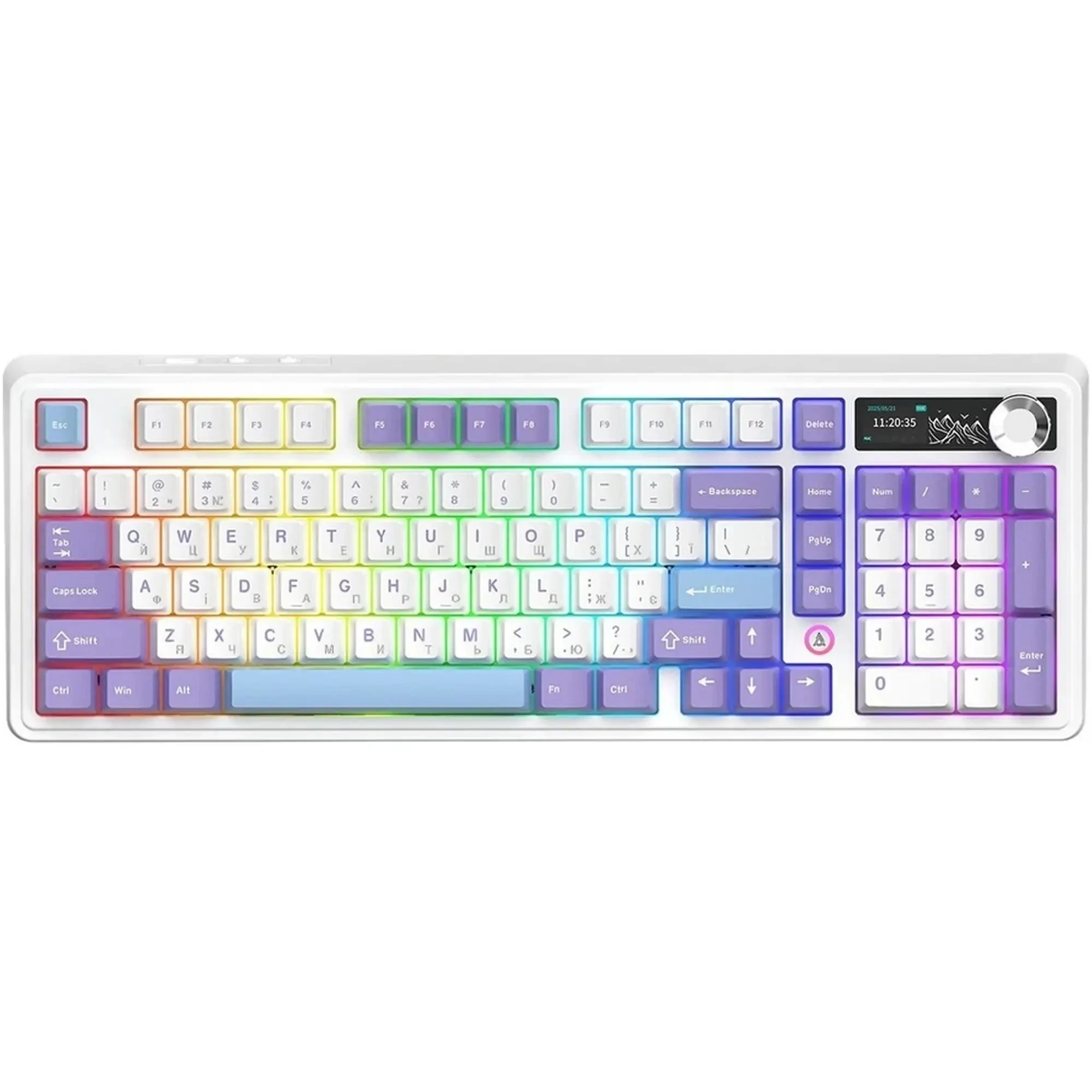 Купить Клавиатура Ajazz AK980 V2 Gift Switch V2 Purple White Blue (AK980-V2-G-PWB) - фото 1