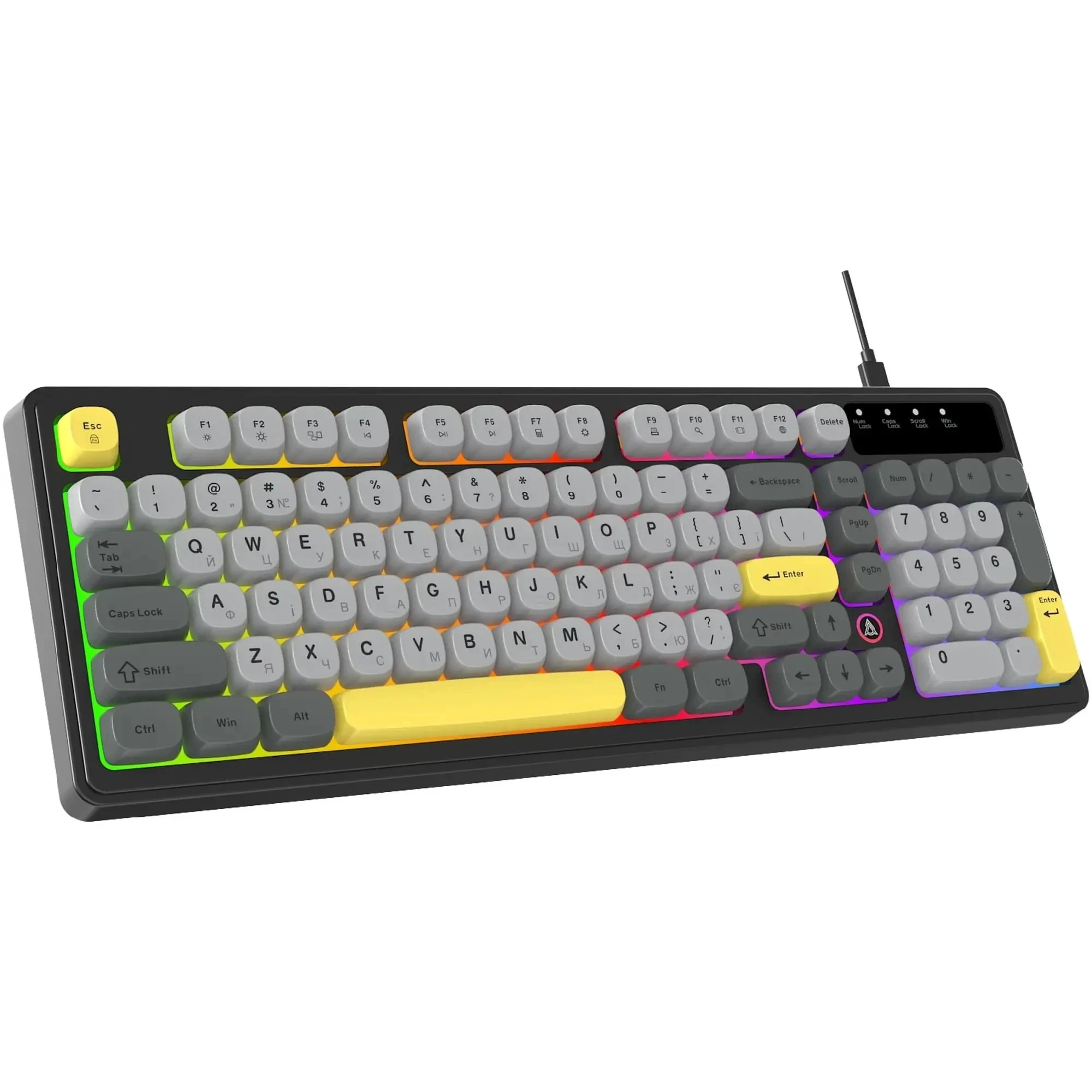 Купить Клавиатура Ajazz AF98 Black Gray Yellow (AF98-BGY) - фото 4