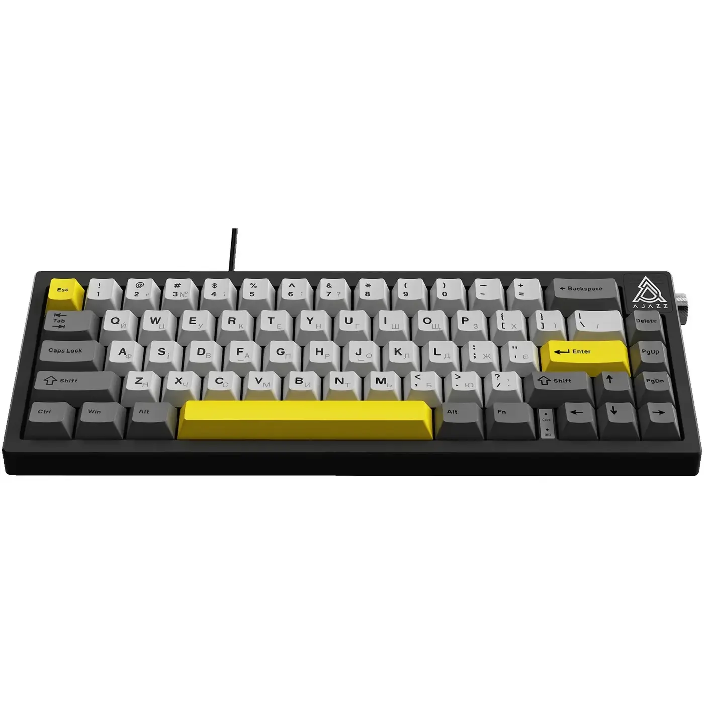 Купити Клавіатура Ajazz AK650 Moon Yellow switches Gray White Yellow (AK650-MY-GWY) - фото 2