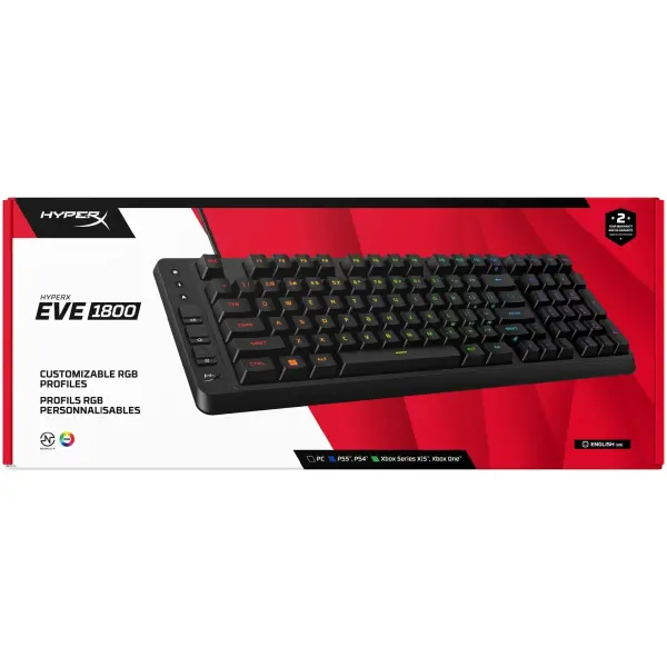 Купить Клавиатура HyperX Eve 1800 USB UA Black (B7JE0AA) - фото 6