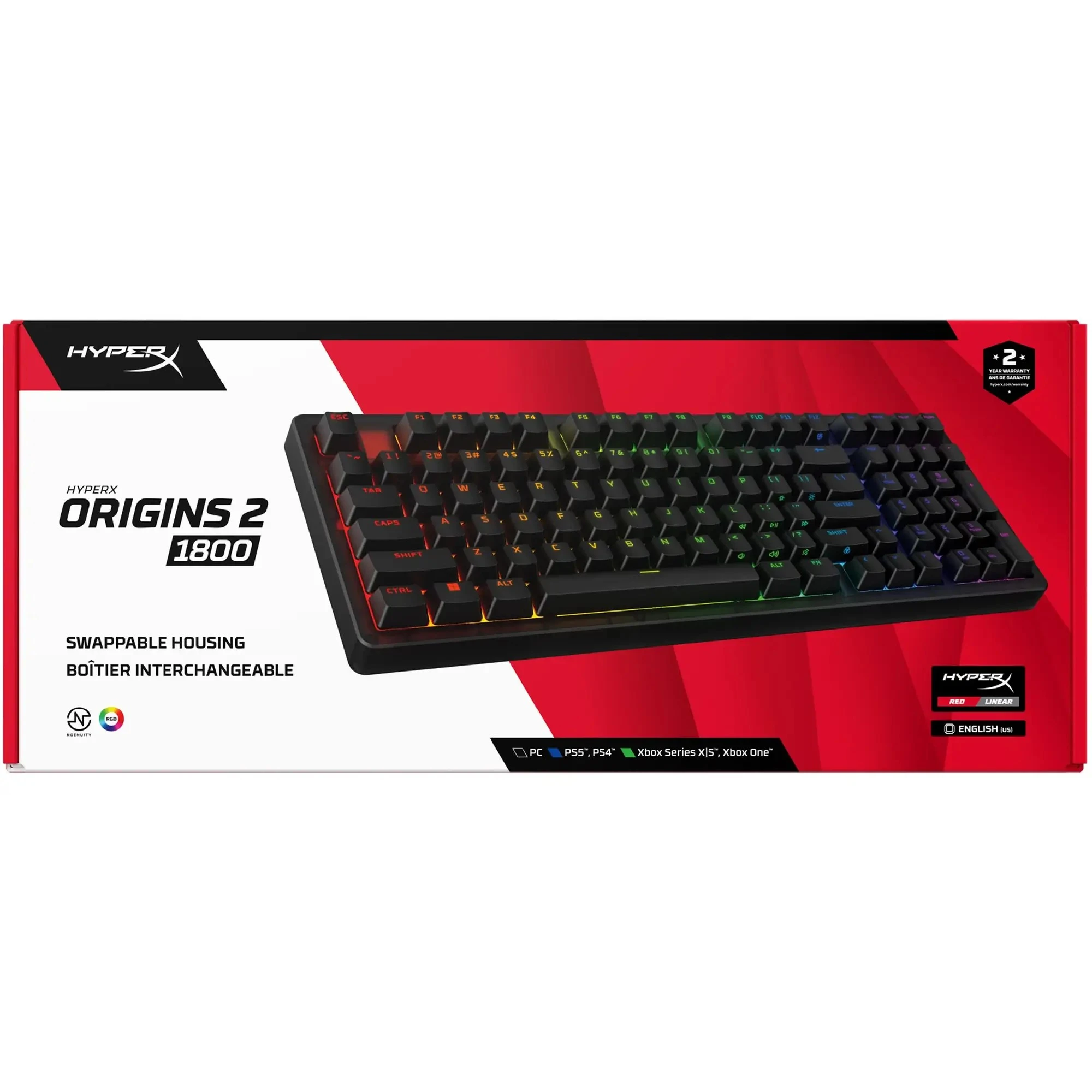 Купити Клавіатура HyperX Origins 2 1800 HX Red USB UA Black (B4QS4AA) - фото 6
