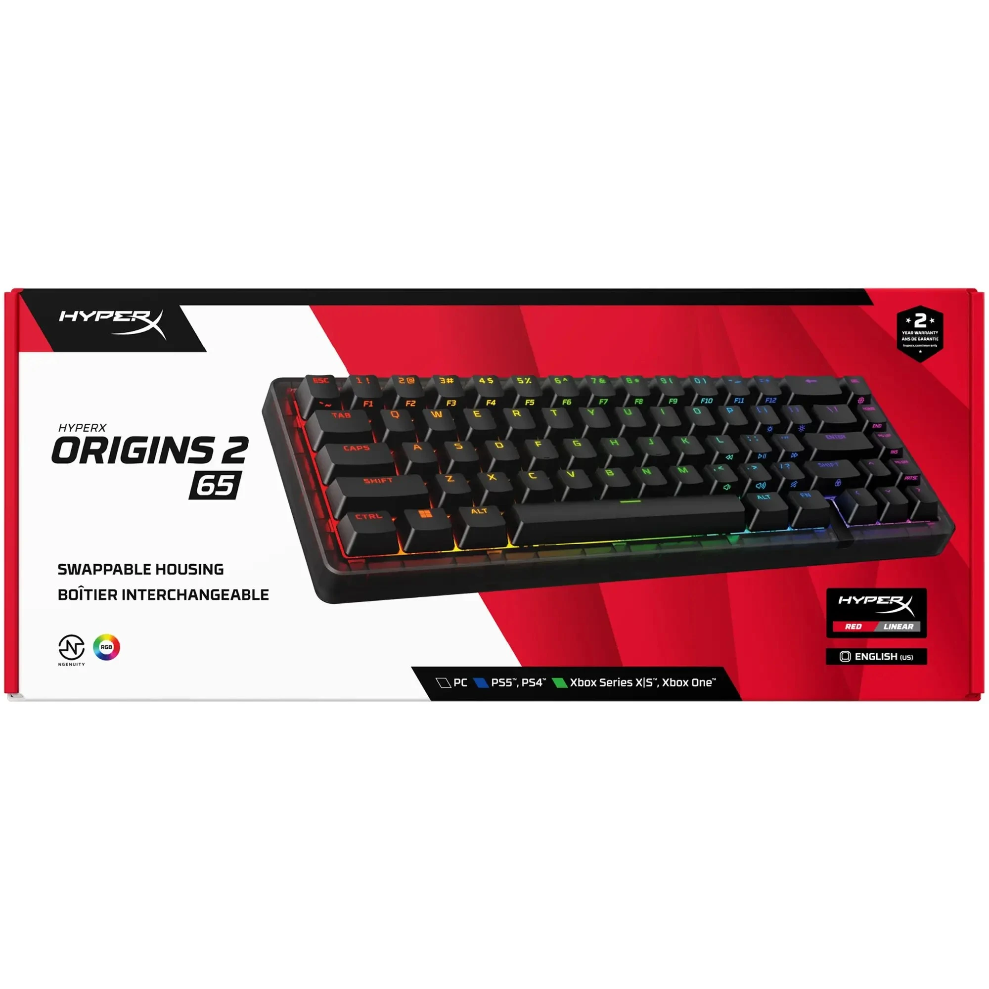 Купить Клавиатура HyperX Origins 2 65 HX Red USB UA Black (B4QS3AA) - фото 6